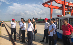 集團公司副總經(jīng)理沈效根一行調(diào)研合肥港